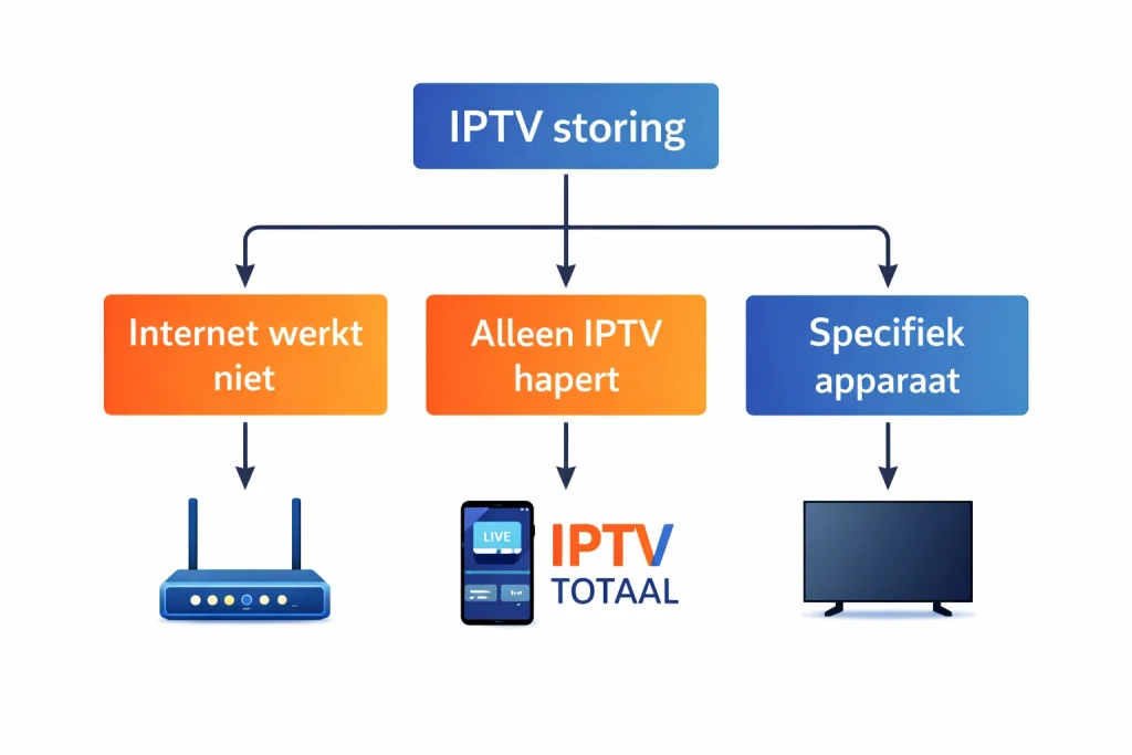 iptv storing diagnose beslisboom jou of aanbieder