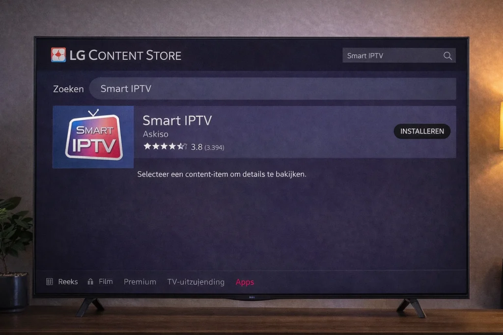smart iptv installeren lg content store webos