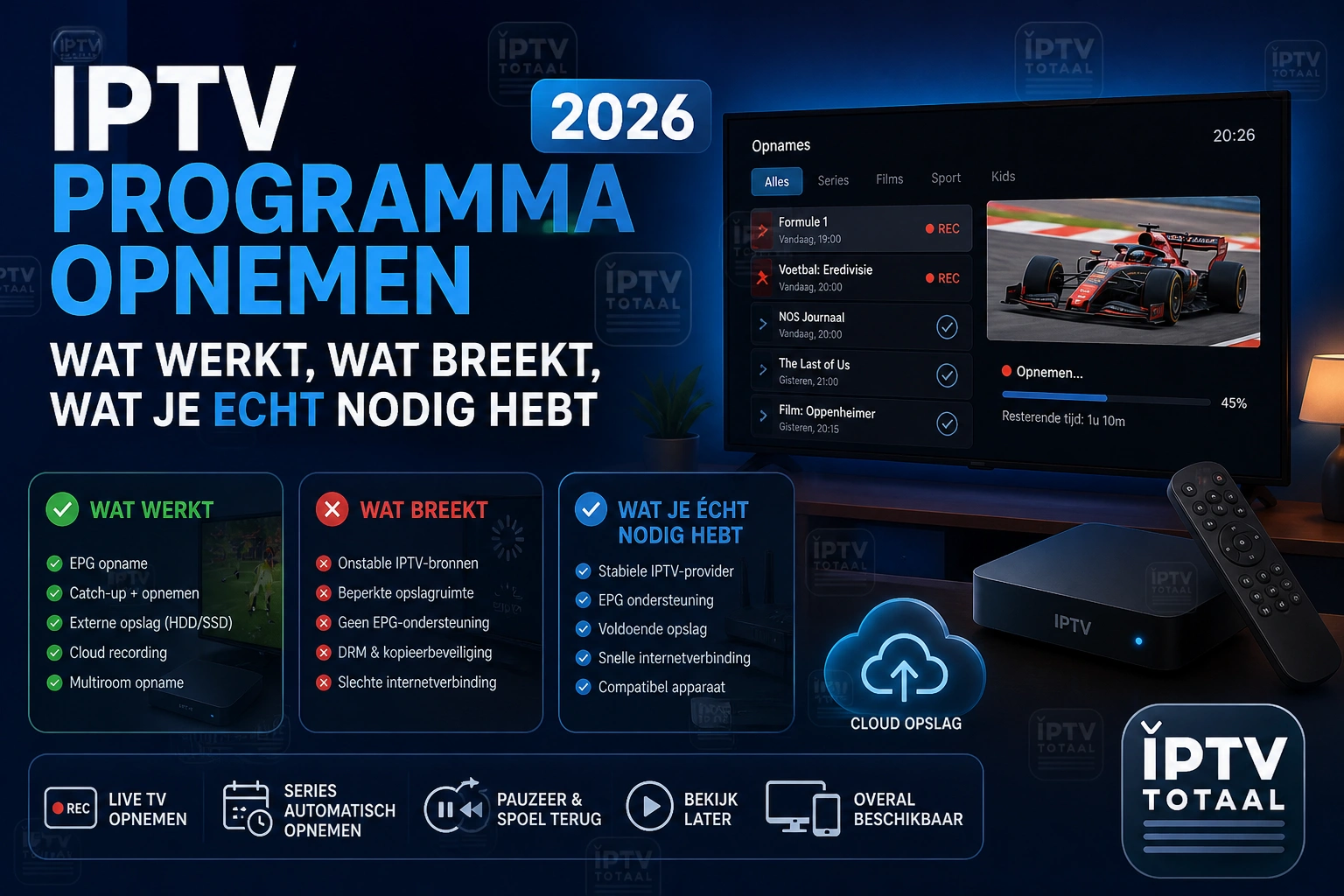 IPTV programma opnemen